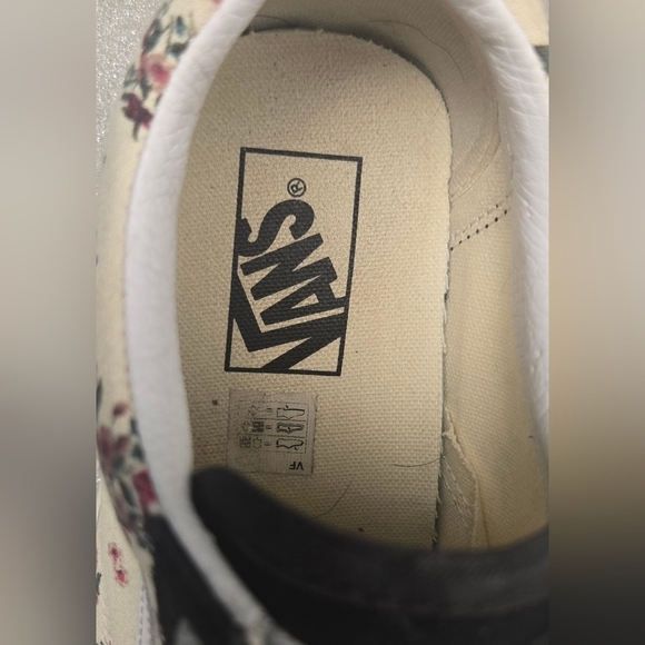 Vans Old Skool Ditsy Floral Sneakers Women’s 8 Black Cream Skate Shoes - Picture 10 of 11